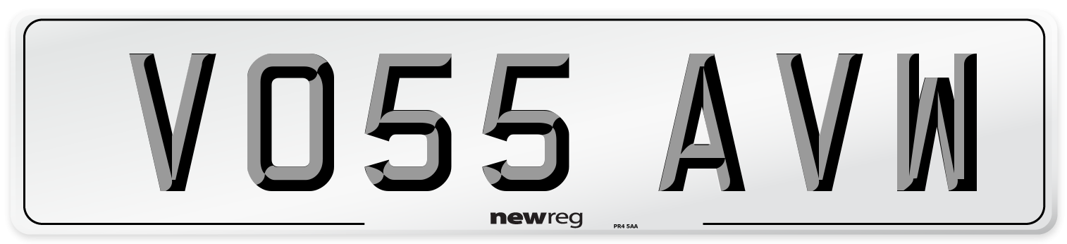 VO55 AVW Number Plate from New Reg